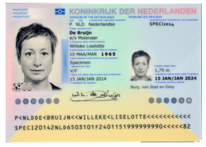 Nederlands paspoort voorkant
