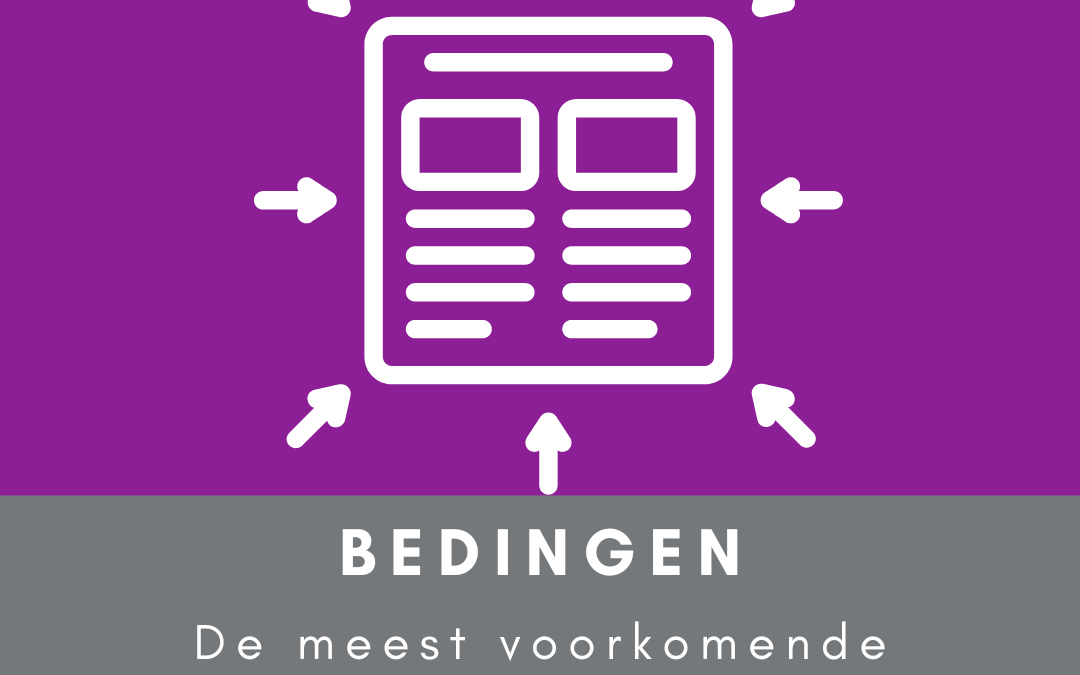 Meest voorkomende bedingen in een arbeidsovereenkomst